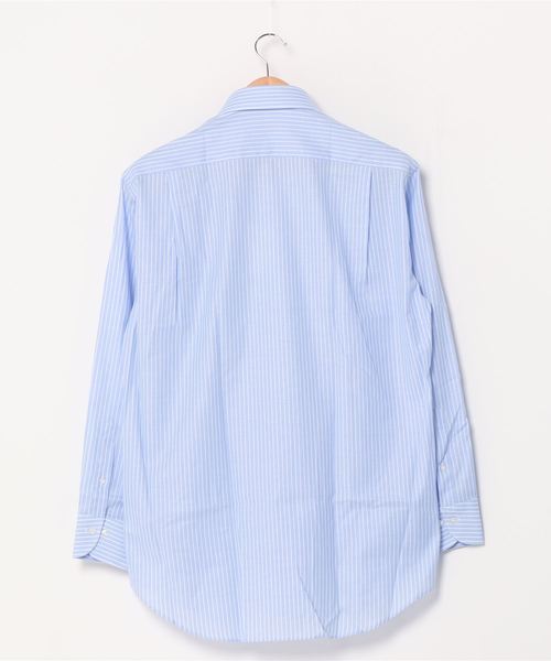 Cricket（クリケット）の「「Cricket 1960」クリケット1960 ワンピースカラーカラミストライプ柄長袖ドレスシャツ（シャツ/ブラウス・メンズ・ブルー・M/L/LL）」の2枚目の写真