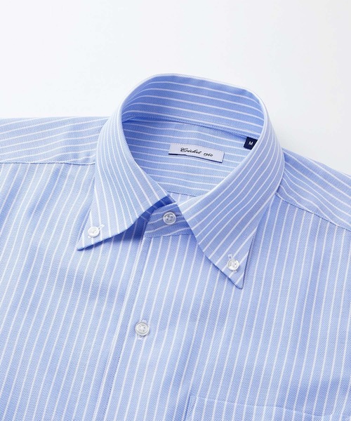 Cricket（クリケット）の「「Cricket 1960」クリケット1960 ワンピースカラーカラミストライプ柄長袖ドレスシャツ（シャツ/ブラウス・メンズ・ブルー・M/L/LL）」の3枚目の写真