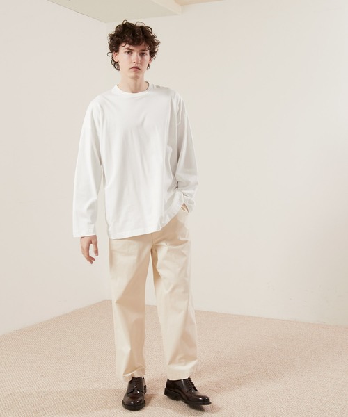 EMMA CLOTHES(エマクローズ)の「シルケットライク天竺 ワイドスリーブ L/S カットソー EMMA CLOTHES(Tシャツ/カットソー・メンズ・ホワイト/ブラック/アッシュブラウン/グレー系その他/ベージュ系その他/グリーン系その他/パープル系その他/グレイッシュベージュ/ブルー系その他/オレンジ系その他/ベージュ/ライトグレー/パープル系その他2・M/L)」の14枚目の写真