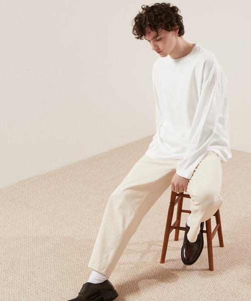 EMMA CLOTHES(エマクローズ)の「シルケットライク天竺 ワイドスリーブ L/S カットソー EMMA CLOTHES(Tシャツ/カットソー・メンズ・ホワイト/ブラック/アッシュブラウン/グレー系その他/ベージュ系その他/グリーン系その他/パープル系その他/グレイッシュベージュ/ブルー系その他/オレンジ系その他/ベージュ/ライトグレー/パープル系その他2・M/L)」の16枚目の写真