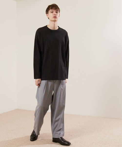 EMMA CLOTHES(エマクローズ)の「シルケットライク天竺 ワイドスリーブ L/S カットソー EMMA CLOTHES(Tシャツ/カットソー・メンズ・ホワイト/ブラック/アッシュブラウン/グレー系その他/ベージュ系その他/グリーン系その他/パープル系その他/グレイッシュベージュ/ブルー系その他/オレンジ系その他/ベージュ/ライトグレー/パープル系その他2・M/L)」の18枚目の写真