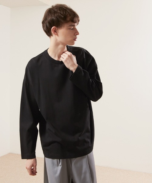 EMMA CLOTHES(エマクローズ)の「シルケットライク天竺 ワイドスリーブ L/S カットソー EMMA CLOTHES(Tシャツ/カットソー・メンズ・ホワイト/ブラック/アッシュブラウン/グレー系その他/ベージュ系その他/グリーン系その他/パープル系その他/グレイッシュベージュ/ブルー系その他/オレンジ系その他/ベージュ/ライトグレー/パープル系その他2・M/L)」の20枚目の写真