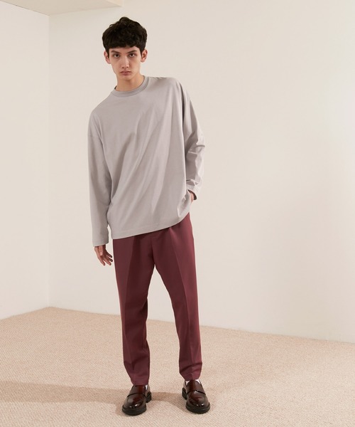 EMMA CLOTHES(エマクローズ)の「シルケットライク天竺 ワイドスリーブ L/S カットソー EMMA CLOTHES(Tシャツ/カットソー・メンズ・ホワイト/ブラック/アッシュブラウン/グレー系その他/ベージュ系その他/グリーン系その他/パープル系その他/グレイッシュベージュ/ブルー系その他/オレンジ系その他/ベージュ/ライトグレー/パープル系その他2・M/L)」の21枚目の写真