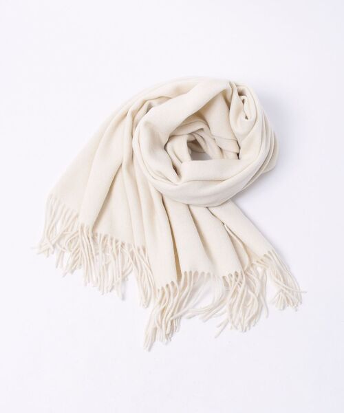 SHIPS（シップス）の「〈手洗い可能〉ウォッシャブルウールカシミヤストール◇（ストール/ショール・レディース・オフホワイト/ブラック/ブラウン/ベージュ/ライトブルー/クリーム/ブルー・ONE SIZE）」の8枚目の写真