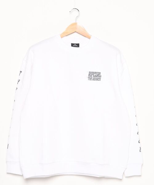 rip curl（リップカール）の「【RIP CURL リップカール】袖プリントスウェット / ユニセックス  トレーナー / ワンマイルウェア / ルームウェア（スウェット・メンズ・ホワイト/ブラック/ベージュ・MEDIUM/LARGE/X-LARGE）」の4枚目の写真
