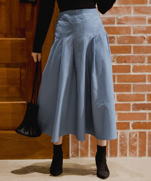 スーパータックロングスカート （Andemiu（アンデミュウ）の「タック  