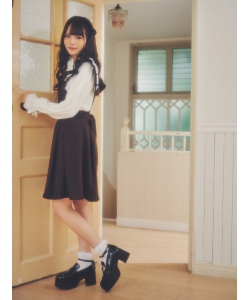 ワンピース Ankrouge アンクルージュ のファッション レースアップサロペットワンピース ワンピース Ank