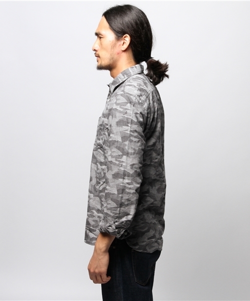 JOURNAL STANDARD(ジャーナルスタンダード)の「カモフラージュ ジャガード L/S シャツ #(シャツ/ブラウス・メンズ・グレー/ベージュ/カーキ・LARGE/MEDIUM)」の5枚目の写真