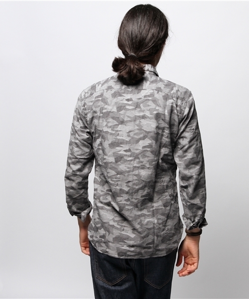 JOURNAL STANDARD(ジャーナルスタンダード)の「カモフラージュ ジャガード L/S シャツ #(シャツ/ブラウス・メンズ・グレー/ベージュ/カーキ・LARGE/MEDIUM)」の6枚目の写真