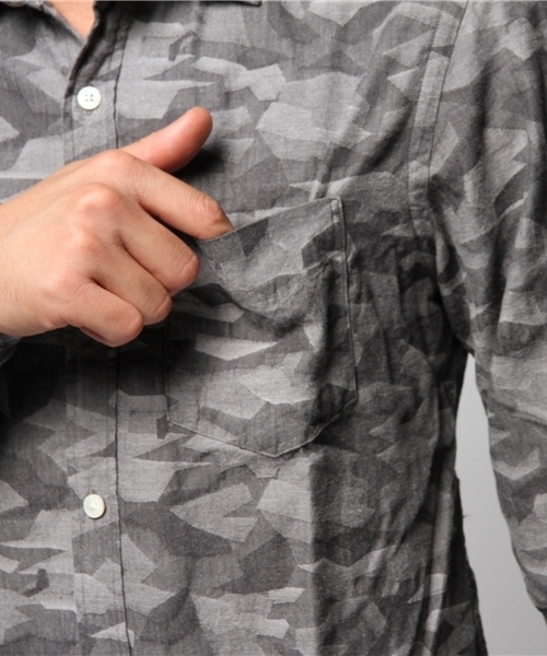 JOURNAL STANDARD(ジャーナルスタンダード)の「カモフラージュ ジャガード L/S シャツ #(シャツ/ブラウス・メンズ・グレー/ベージュ/カーキ・LARGE/MEDIUM)」の9枚目の写真