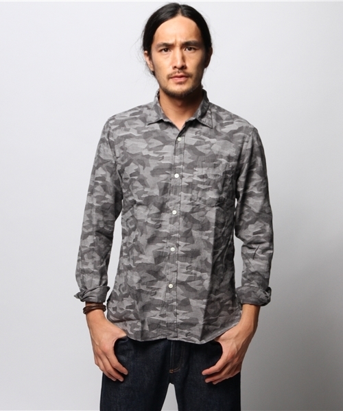 JOURNAL STANDARD(ジャーナルスタンダード)の「カモフラージュ ジャガード L/S シャツ #(シャツ/ブラウス・メンズ・グレー/ベージュ/カーキ・LARGE/MEDIUM)」の11枚目の写真