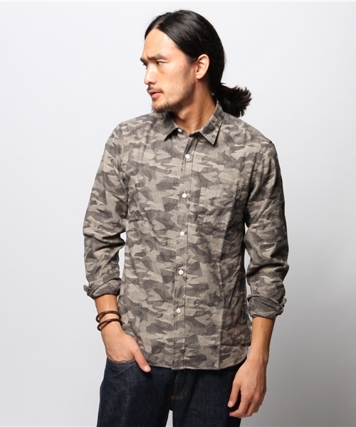 JOURNAL STANDARD(ジャーナルスタンダード)の「カモフラージュ ジャガード L/S シャツ #(シャツ/ブラウス・メンズ・グレー/ベージュ/カーキ・LARGE/MEDIUM)」の12枚目の写真