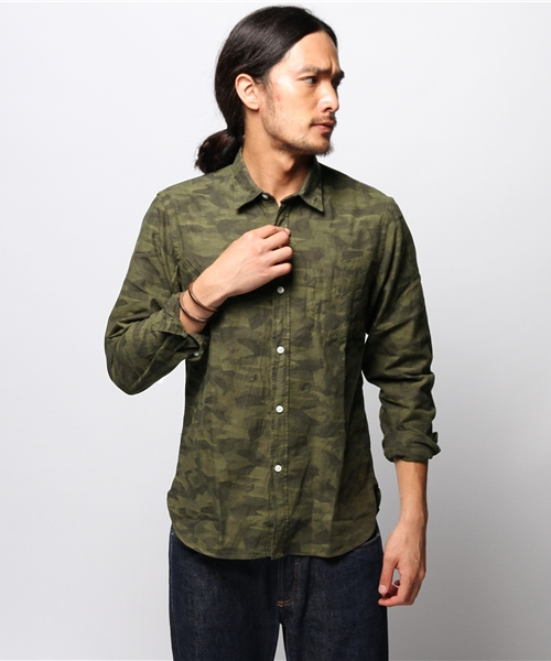 JOURNAL STANDARD(ジャーナルスタンダード)の「カモフラージュ ジャガード L/S シャツ #(シャツ/ブラウス・メンズ・グレー/ベージュ/カーキ・LARGE/MEDIUM)」の13枚目の写真