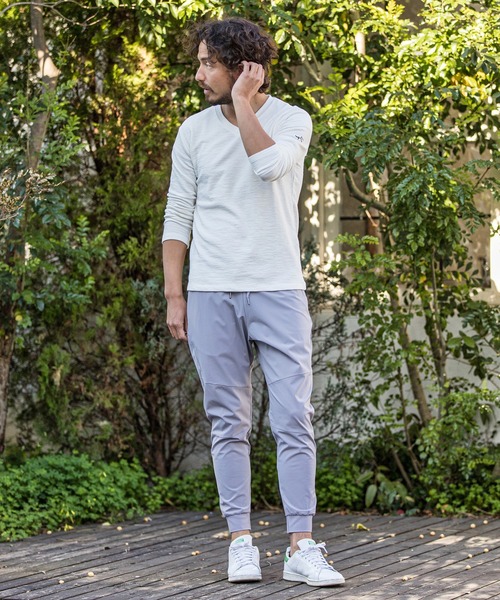 CALL&RESPONSE(コールアンドレスポンス)の「mlt3277-メランジ Vネック長袖プルオーバー(Tシャツ/カットソー・メンズ・グレー/ブラック/ホワイト/サックスブルー・1/5/4/2)」の6枚目の写真