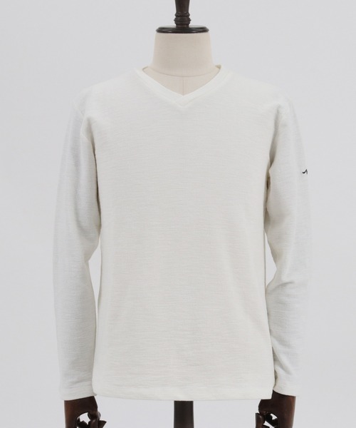 CALL&RESPONSE(コールアンドレスポンス)の「mlt3277-メランジ Vネック長袖プルオーバー(Tシャツ/カットソー・メンズ・グレー/ブラック/ホワイト/サックスブルー・1/5/4/2)」の16枚目の写真