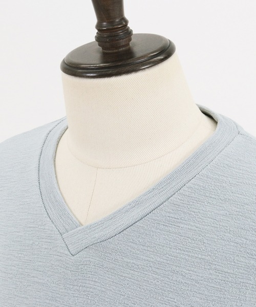 CALL&RESPONSE(コールアンドレスポンス)の「mlt3277-メランジ Vネック長袖プルオーバー(Tシャツ/カットソー・メンズ・グレー/ブラック/ホワイト/サックスブルー・1/5/4/2)」の22枚目の写真