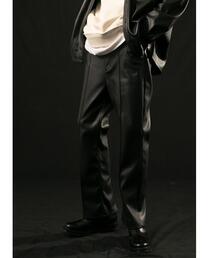 MONKEY TIME | ＜monkey time＞ FAUX LTHR B/SLT TRSR/バックスリットパンツ(その他パンツ)