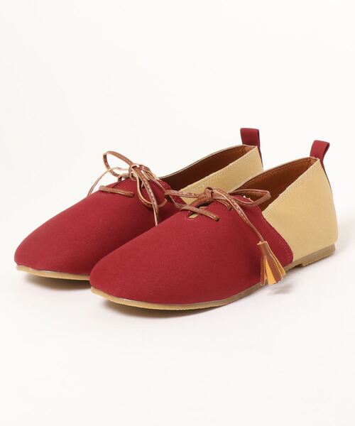 チャイハネ(チャイハネ)の「【チャイハネ】バイカラーシューズ(その他シューズ・レディース・ワインレッド/カーキ/ブラック・ONE SIZE)」の3枚目の写真