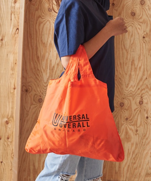 UNIVERSAL OVERALL（ユニバーサルオーバーオール）の「UNIVERSAL OVERALL 巾着ポーチ (ユニバーサルオーバーオール )(4colors)(Unisex)(SUVO-005)（エコバッグ/サブバッグ・メンズ・オレンジ/カーキ/ダークベージュ/ブラック・ONE SIZE）」の4枚目の写真