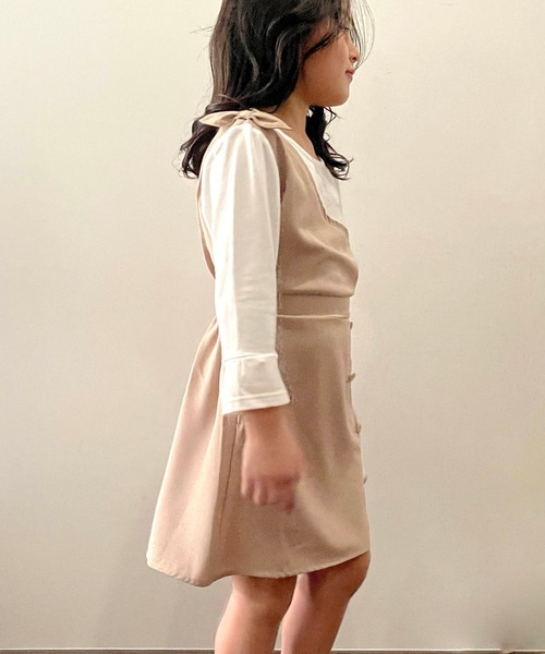 アシンメトリートレンチドッキングワンピース 1 160cm ワンピース Ikka イッカ のファッション キッズ