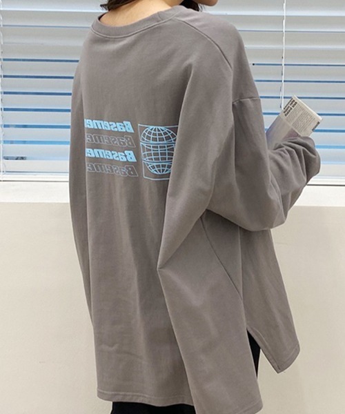 ONA(オーエヌエー)の「『ONA/オーエヌエー』2ND EARTH BASEMENT LONG SLEEVE T-SHIRT/ アース ベースメント ロングスリーブ Tシャツ(Tシャツ/カットソー・メンズ・ホワイト/チャコールグレー/ブラック/ブルー・FREE)」の3枚目の写真