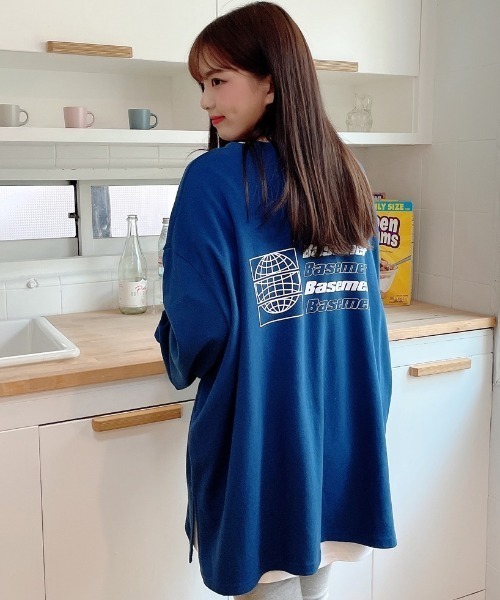 ONA(オーエヌエー)の「『ONA/オーエヌエー』2ND EARTH BASEMENT LONG SLEEVE T-SHIRT/ アース ベースメント ロングスリーブ Tシャツ(Tシャツ/カットソー・メンズ・ホワイト/チャコールグレー/ブラック/ブルー・FREE)」の5枚目の写真