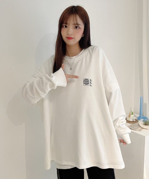 ONA(オーエヌエー)の「『ONA/オーエヌエー』2ND EARTH BASEMENT LONG SLEEVE T-SHIRT/ アース ベースメント ロングスリーブ Tシャツ(Tシャツ/カットソー・メンズ・ホワイト/チャコールグレー/ブラック/ブルー・FREE)」の16枚目の写真