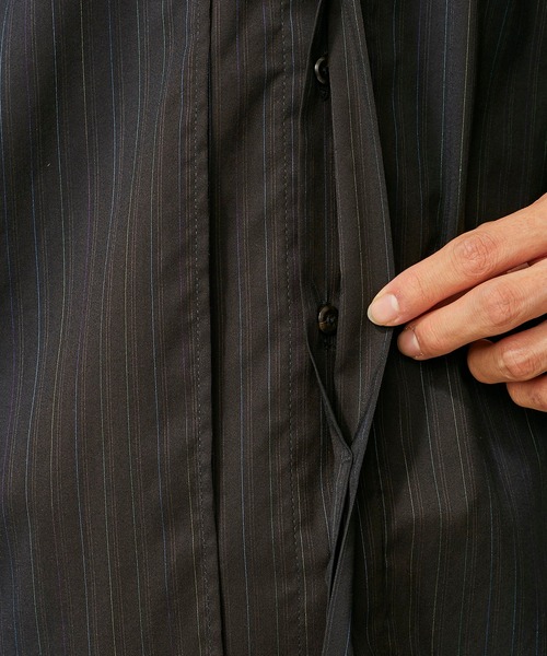 Jieda（ジエダ）の「【jieda】SILK STRIPE TRENCH SHIRT（シャツ