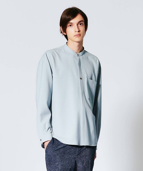みみすけPLEATSPLEASE 希少なバンドカラーシャツ【サイズ3】【 Pleats Please by Issey Miyake Monthly Colours Short Sleeve