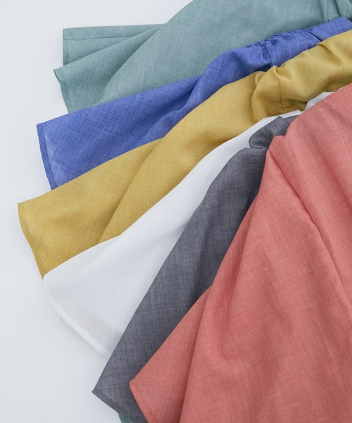 VIS（ビス）の「シャンブレーローンドルマンブラウス（シャツ/ブラウス・レディース・ホワイト/イエロー/オレンジ/ブルー/モスグリーン/スミクロ・FREE）」の18枚目の写真