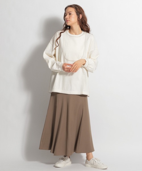 niko and...（ニコアンド）の「テンセル(TM)マーメイドスカート（スカート・レディース・チャコール/アイボリー/カーキ/スモーク・LARGE/MEDIUM）」の15枚目の写真