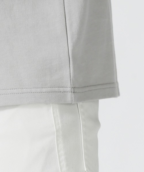 NANO universe（ナノユニバース）の「《WEB限定》超長綿オーガニックモックネックTEE（Tシャツ/カットソー・メンズ・ホワイト/ブラック・マルチサイズ）」の4枚目の写真