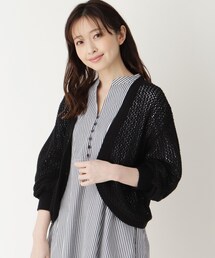 ITS'DEMO（イッツデモ）の「◆メッシュボレロ風ニットカーディガン（カーディガン/ボレロ）」