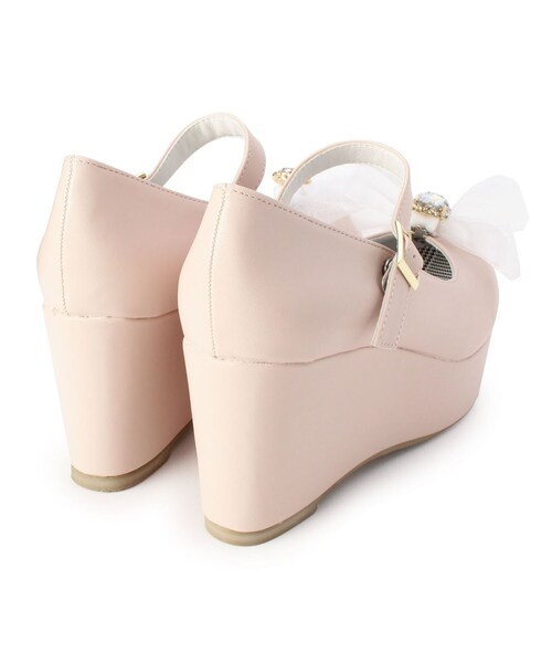 cs T&P（シーエスティーアンドピー）の「売切終了★オーガンジーリボン付きパンプス（パンプス・レディース・ブラック/ピンク系/ホワイト・M/L/S/LL）」の6枚目の写真