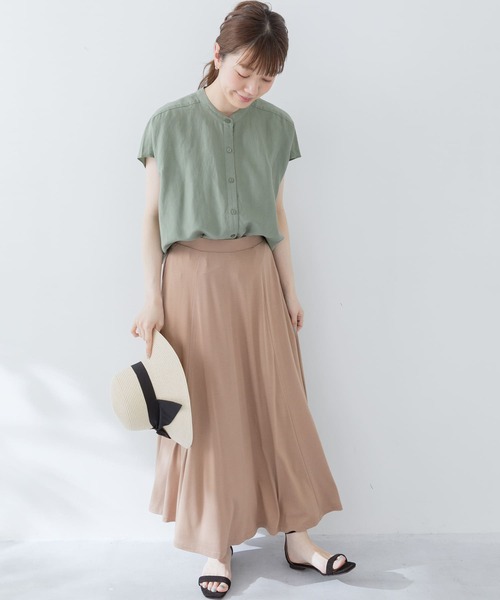 URBAN RESEARCH Sonny Label（アーバンリサーチサニーレーベル）の「カットフレアロングスカート（スカート・レディース・ダークグレー/モカ/ブラック・FREE）」の4枚目の写真