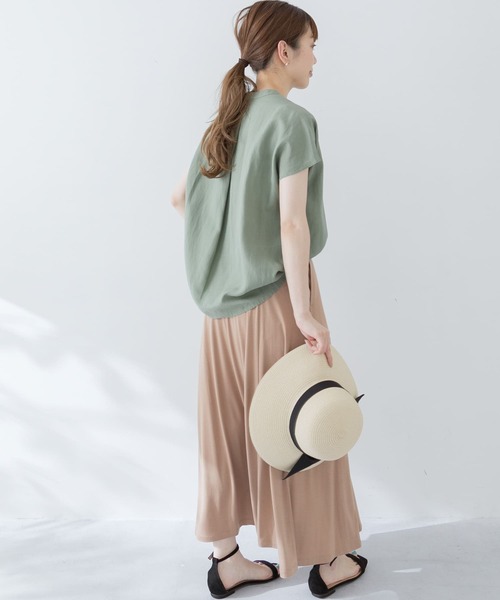 URBAN RESEARCH Sonny Label（アーバンリサーチサニーレーベル）の「カットフレアロングスカート（スカート・レディース・ダークグレー/モカ/ブラック・FREE）」の6枚目の写真