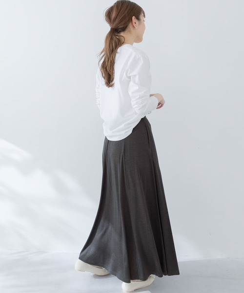 URBAN RESEARCH Sonny Label（アーバンリサーチサニーレーベル）の「カットフレアロングスカート（スカート・レディース・ダークグレー/モカ/ブラック・FREE）」の8枚目の写真