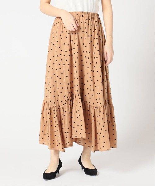 La TOTALITE(ラトータリテ)の「コットンツイルランダムスカート【手洗い可能】◆(スカート・レディース・ブルー/ブラック系その他/ピンク/ブラック/ベージュ系その他・38/36)」の7枚目の写真
