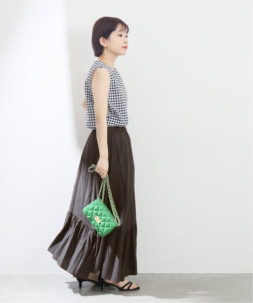 La TOTALITE(ラトータリテ)の「コットンツイルランダムスカート【手洗い可能】◆(スカート・レディース・ブルー/ブラック系その他/ピンク/ブラック/ベージュ系その他・38/36)」の11枚目の写真