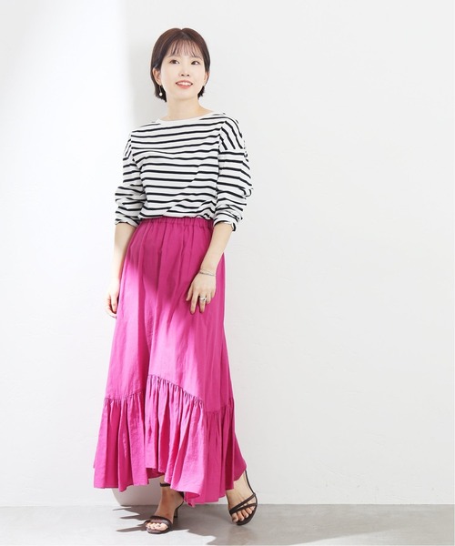 La TOTALITE(ラトータリテ)の「コットンツイルランダムスカート【手洗い可能】◆(スカート・レディース・ブルー/ブラック系その他/ピンク/ブラック/ベージュ系その他・38/36)」の17枚目の写真