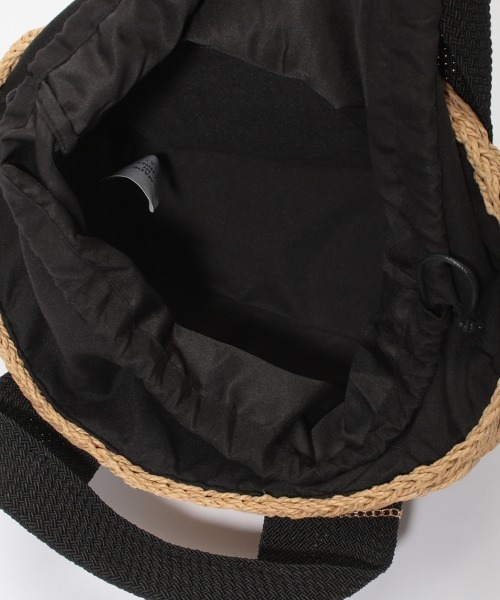 Via Demizon(ビアデミゾン)の「WEB限定 バケツ形カゴバッグ(かごバッグ・レディース・ブラック/グレー・フリー)」の4枚目の写真