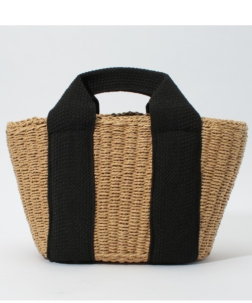 Via Demizon(ビアデミゾン)の「WEB限定 バケツ形カゴバッグ(かごバッグ・レディース・ブラック/グレー・フリー)」の7枚目の写真