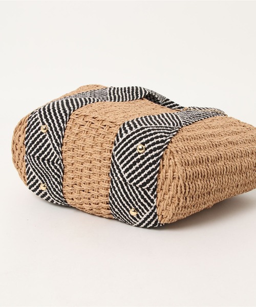 Via Demizon(ビアデミゾン)の「WEB限定 バケツ形カゴバッグ(かごバッグ・レディース・ブラック/グレー・フリー)」の8枚目の写真