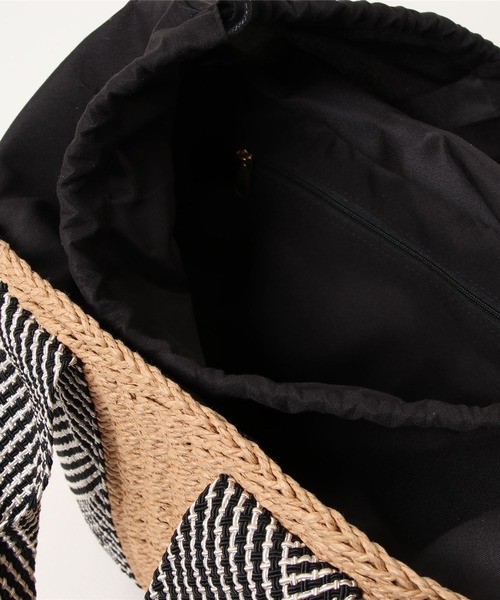 Via Demizon(ビアデミゾン)の「WEB限定 バケツ形カゴバッグ(かごバッグ・レディース・ブラック/グレー・フリー)」の9枚目の写真