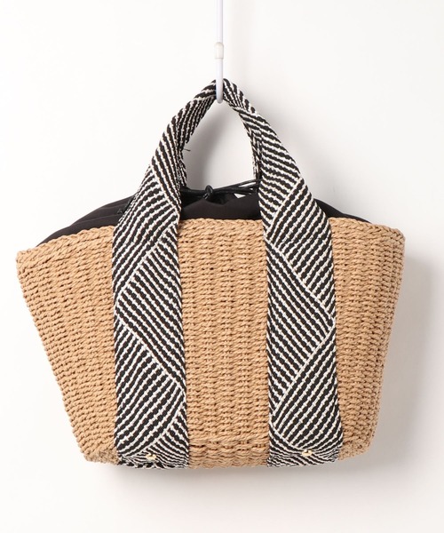 Via Demizon(ビアデミゾン)の「WEB限定 バケツ形カゴバッグ(かごバッグ・レディース・ブラック/グレー・フリー)」の10枚目の写真