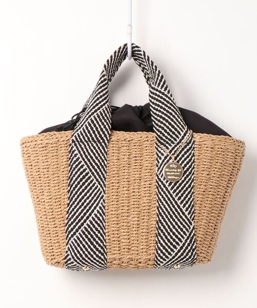 Via Demizon(ビアデミゾン)の「WEB限定 バケツ形カゴバッグ(かごバッグ・レディース・ブラック/グレー・フリー)」の14枚目の写真