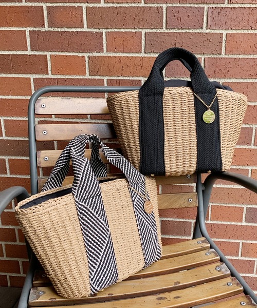 Via Demizon(ビアデミゾン)の「WEB限定 バケツ形カゴバッグ(かごバッグ・レディース・ブラック/グレー・フリー)」の18枚目の写真