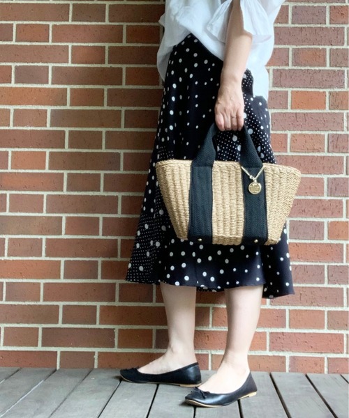 Via Demizon(ビアデミゾン)の「WEB限定 バケツ形カゴバッグ(かごバッグ・レディース・ブラック/グレー・フリー)」の21枚目の写真