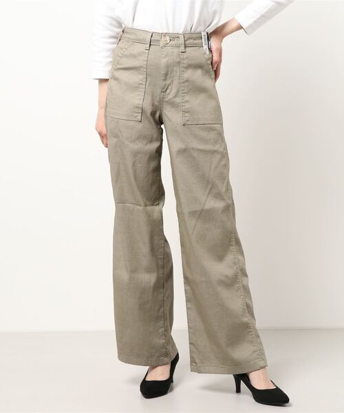 SOMETHING（サムシング）の「【SOMETHING】「COOL」 ベイカーワイドパンツ（その他パンツ・レディース・ベージュ・28inch/29inch/26inch/27inch）」の12枚目の写真