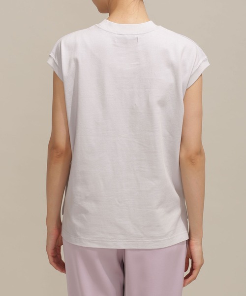 NANO universe（ナノユニバース）の「シェルテック フレンチスリーブトップス（Tシャツ/カットソー・レディース・ライトグレー/ラベンダー/クリーム・FREE）」の14枚目の写真